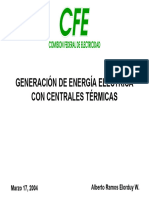 CFE Generacion Energia Electrica Centrales Termicas