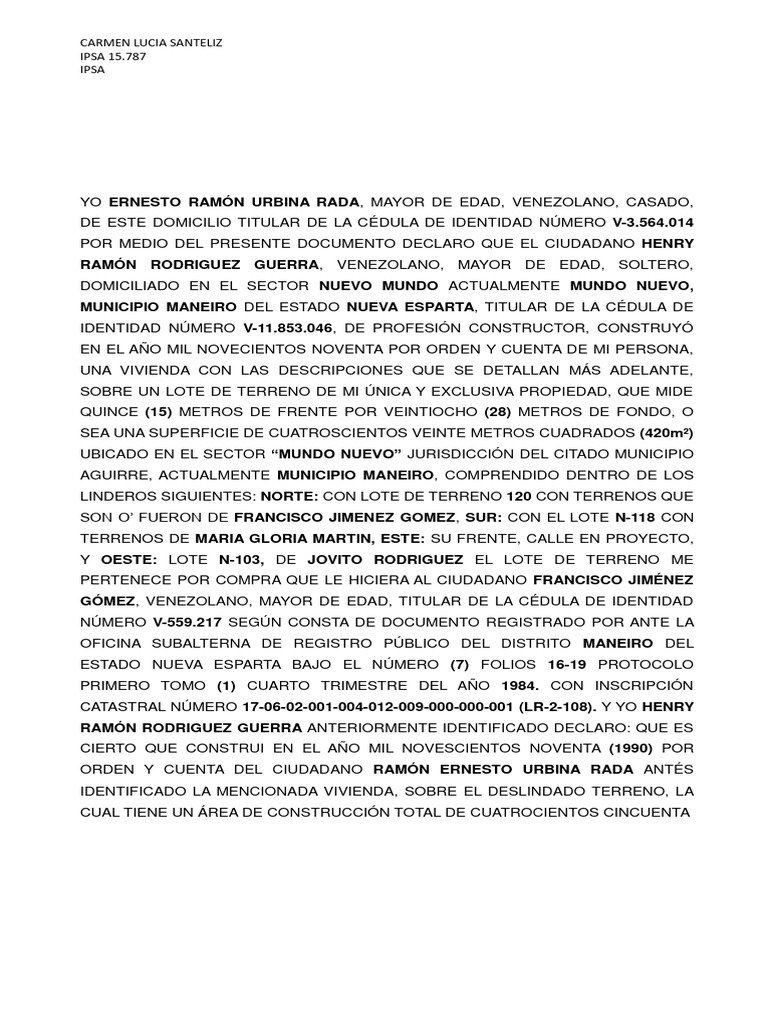 Compra Venta Casa Pdf