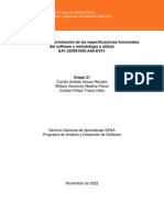 Taller para La Determinación de Las Especificaciones Funcionales Del Software y Metodología - GA1-220501092-AA5-EV02