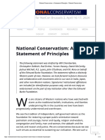 National Conservatism - A Statement of Principles - National Conservatism