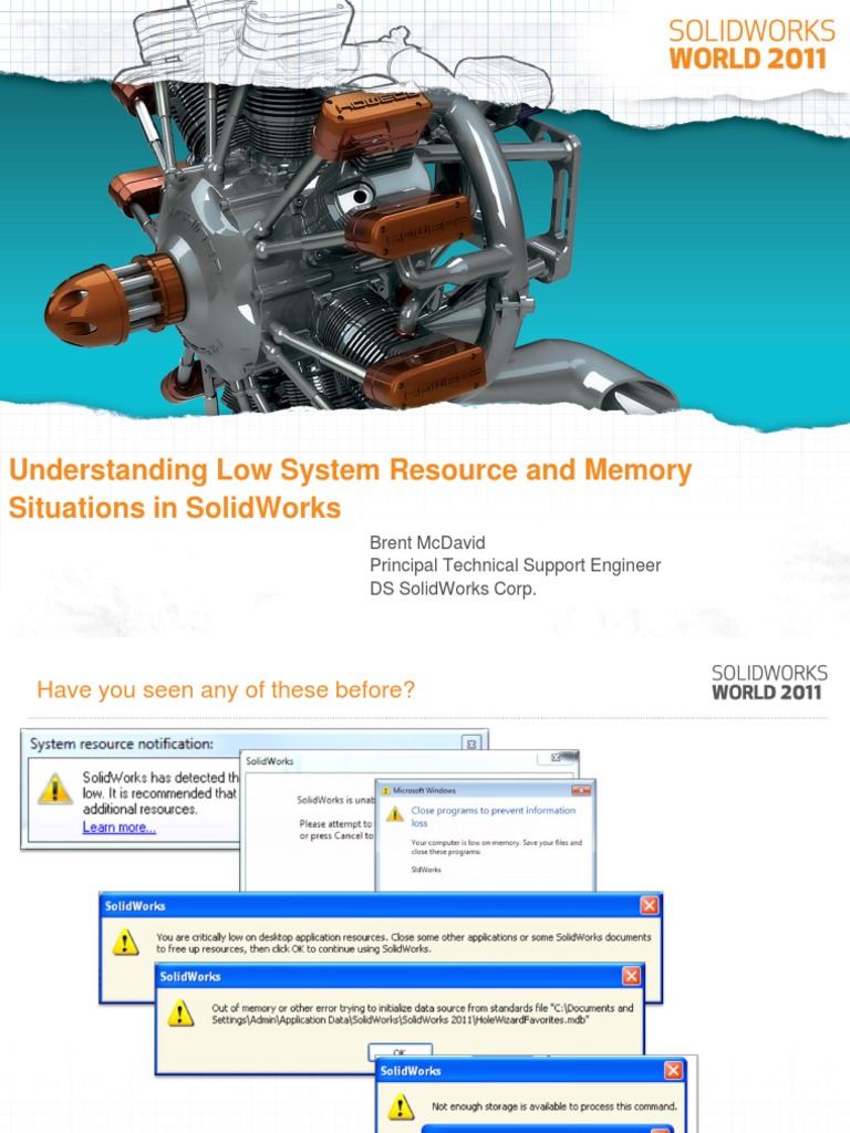 Managing Low Memory in SolidWorks | PDF | 64 Bit Computing | Microsoft ...