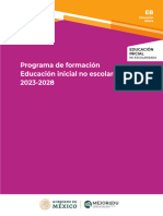 Programa Formacion. Educacion Inicial 2023-2028