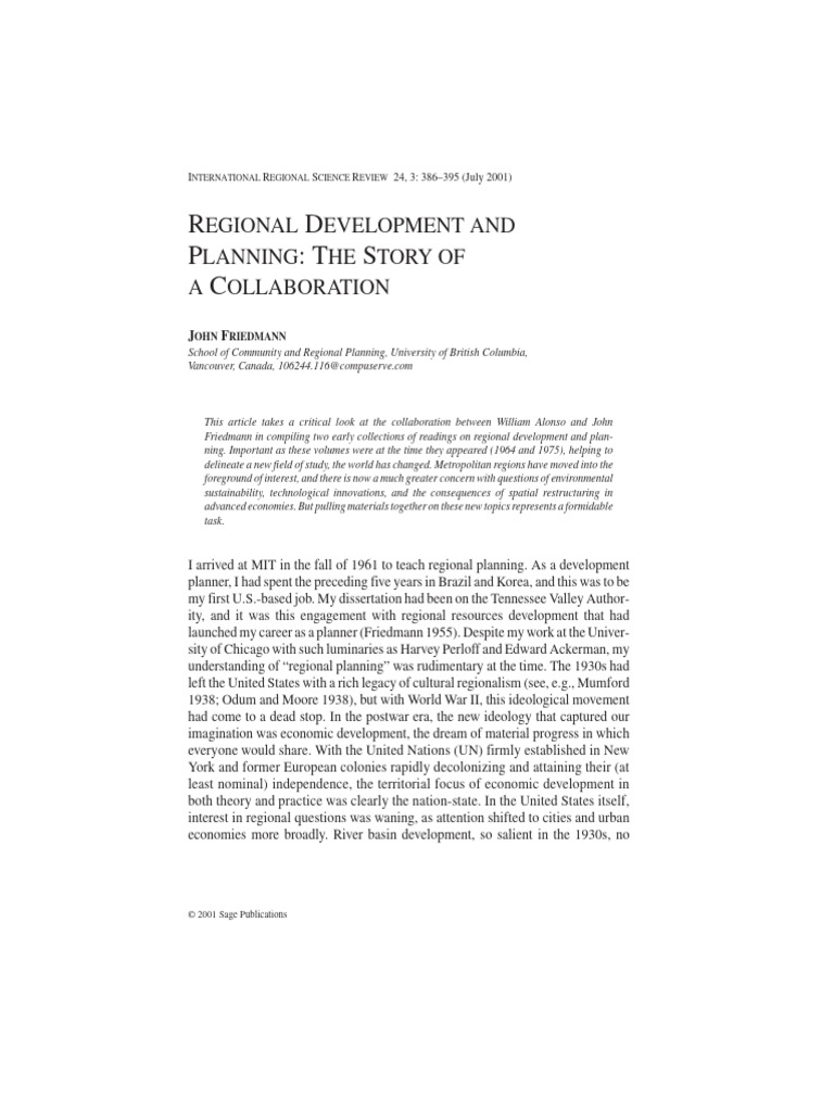 Regional Development Planning Collaboration | PDF | Economies | Economics