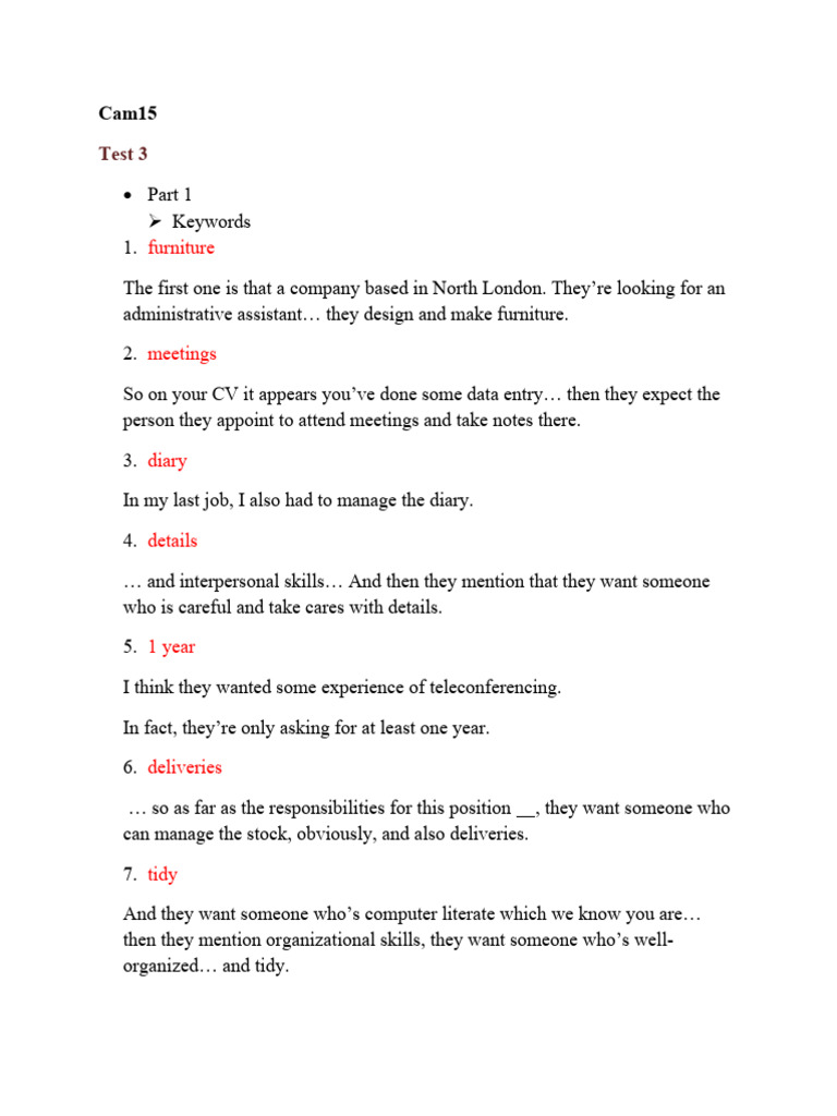 Ielts Reading 15 Test 3 Answers
