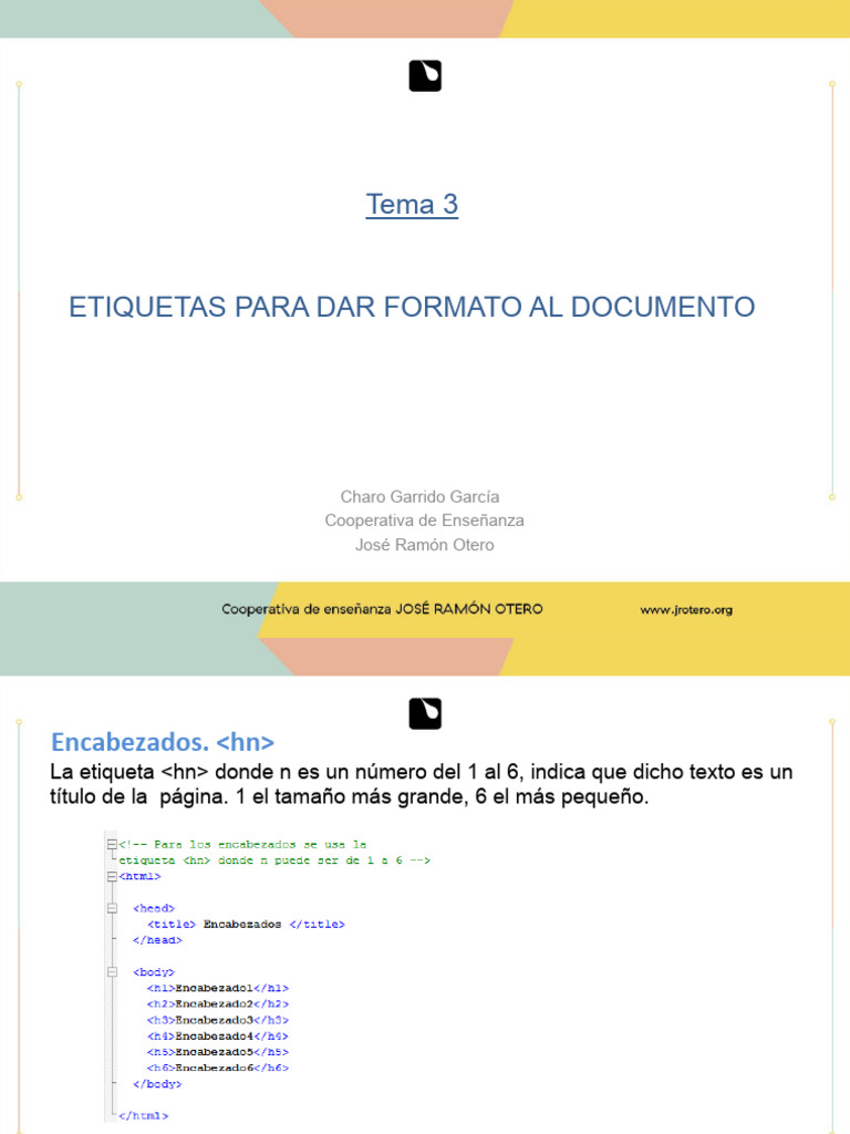 Formato HTML: Etiquetas y Atributos | PDF | HTML | Software