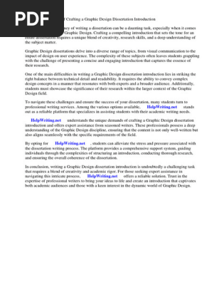 Graphic Design Dissertation Introduction