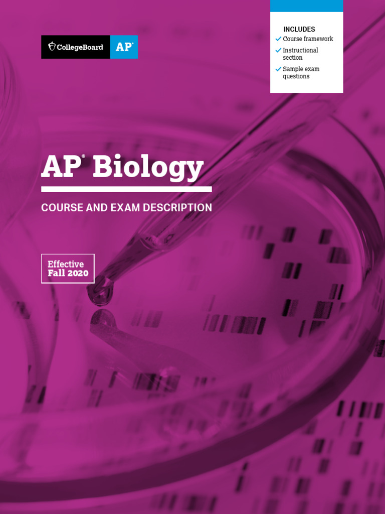 AP® Biology Course and Exam Description PDF Advanced Placement Evolution