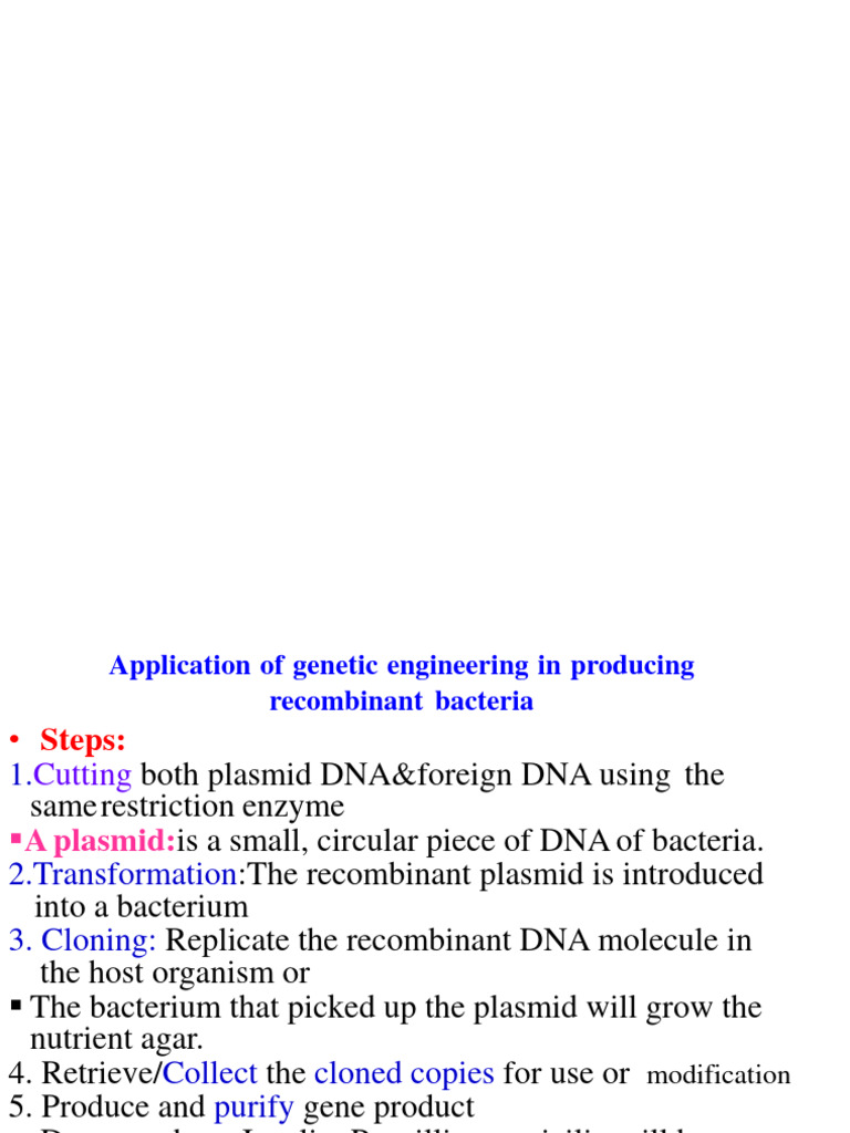 Genetic Engineering in Microbial Applications | PDF | Fungus | Bacteria