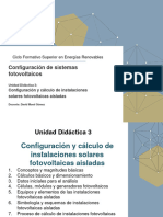 UD 3. Configuración y Cálculo de Instalaciones Fotovoltaicas Aisladas