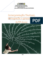 4º E 5º ANOS Apostila de Interpretação Textual, Ortografia e Gramática