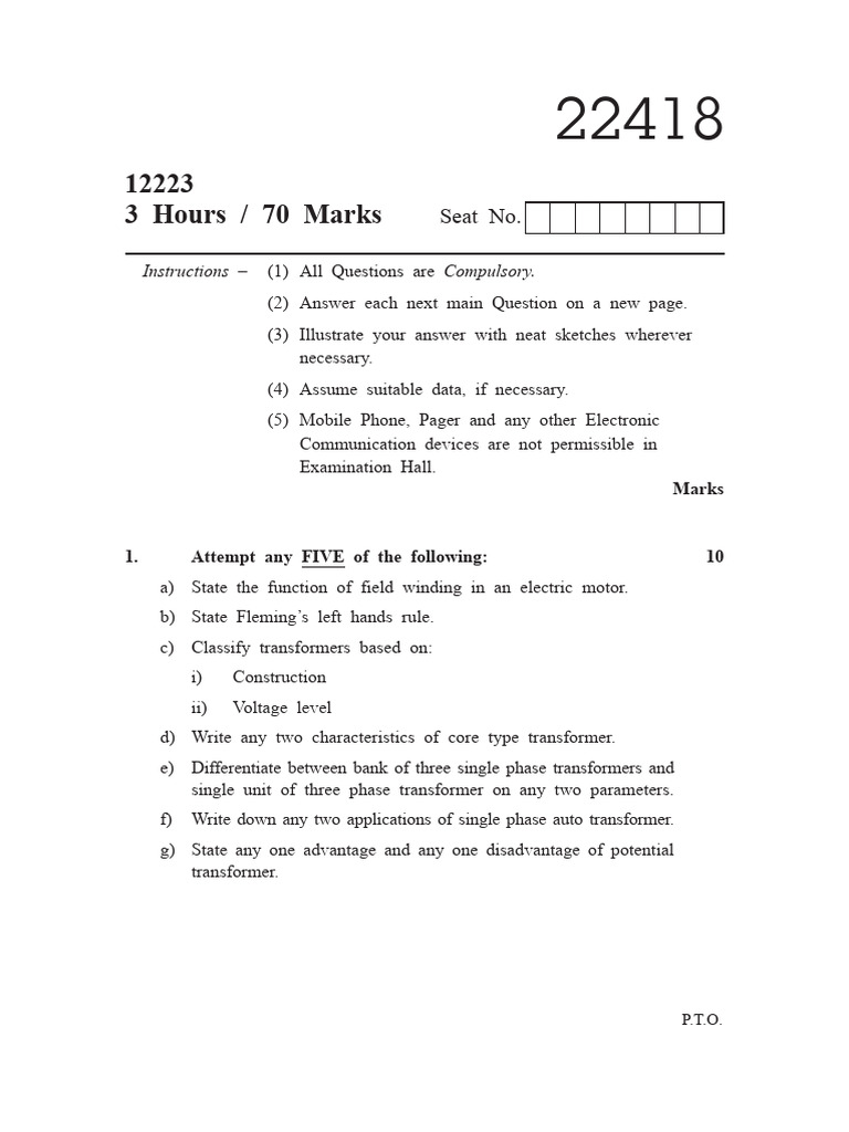 22418 PDF Transformer Electric Motor
