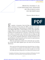 Benito Juárez y El Controvertido Perdón de M A Ximiliano en Querétaro