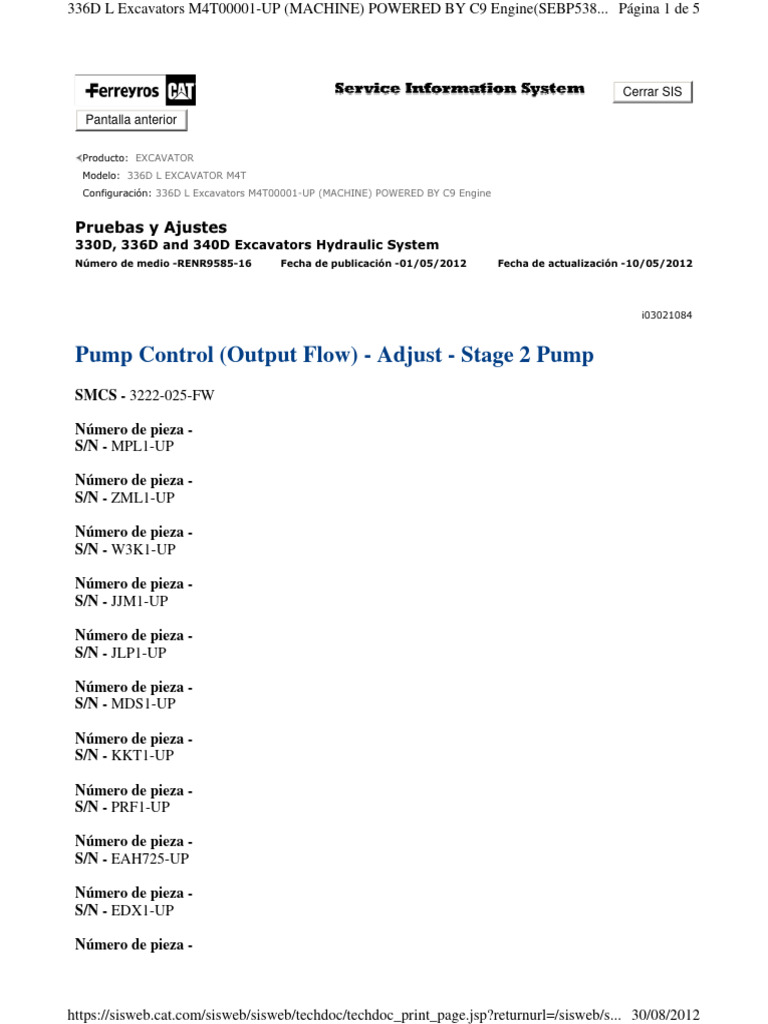 Pump Control (Output Flow) - Adjust - Stage 2 Pump | PDF | Horsepower ...