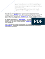 Dissertation Topics For PHD Economics