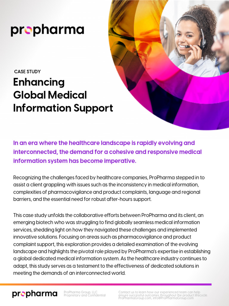 Case Study Enhancing Global Medical Information Support Pdf