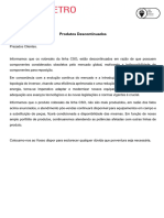 Produtos Descontinuados - CSO