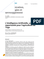 L'Intelligence Artificielle, Une Opportunité Pour L'agriculture Au Togo