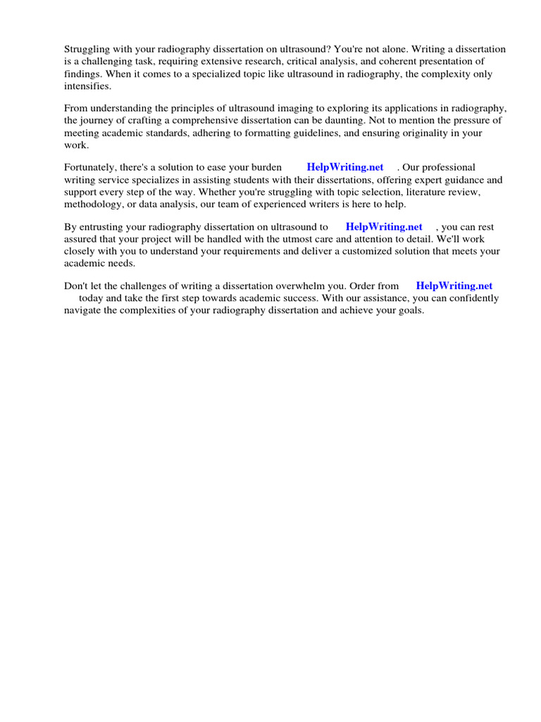 Radiography Dissertation Ultrasound PDF Radiology Medical Ultrasound