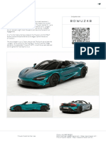 McLaren 765LT Spider Order BDWUZ4B Summary 2023-11-11