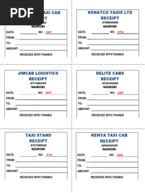 Taxi Receipt