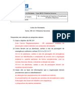 Lista de Atividades - NR 23 11.03