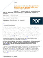 4.evolución de Las Tasas de Interés. Con Particular Énfasis en La Provincia de Buenos Aires y La Doctrina Legal Aplicable