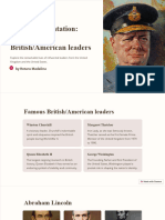 Project Presentation Famous BritishAmerican Leaders