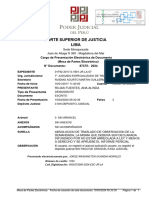 Lima Corte Superior de Justicia: Cargo de Presentación Electrónica de Documento (Mesa de Partes Electrónica) 87375