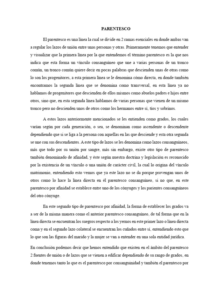Ensayo parentesco pdf parentesco parentesco y descenso