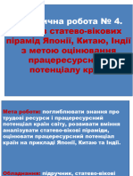 Практична робота№4 "Аналіз статево-вікових пірамід Японії,Китаю, Індії з метою оцінювання працересурсного потенціалу країн"