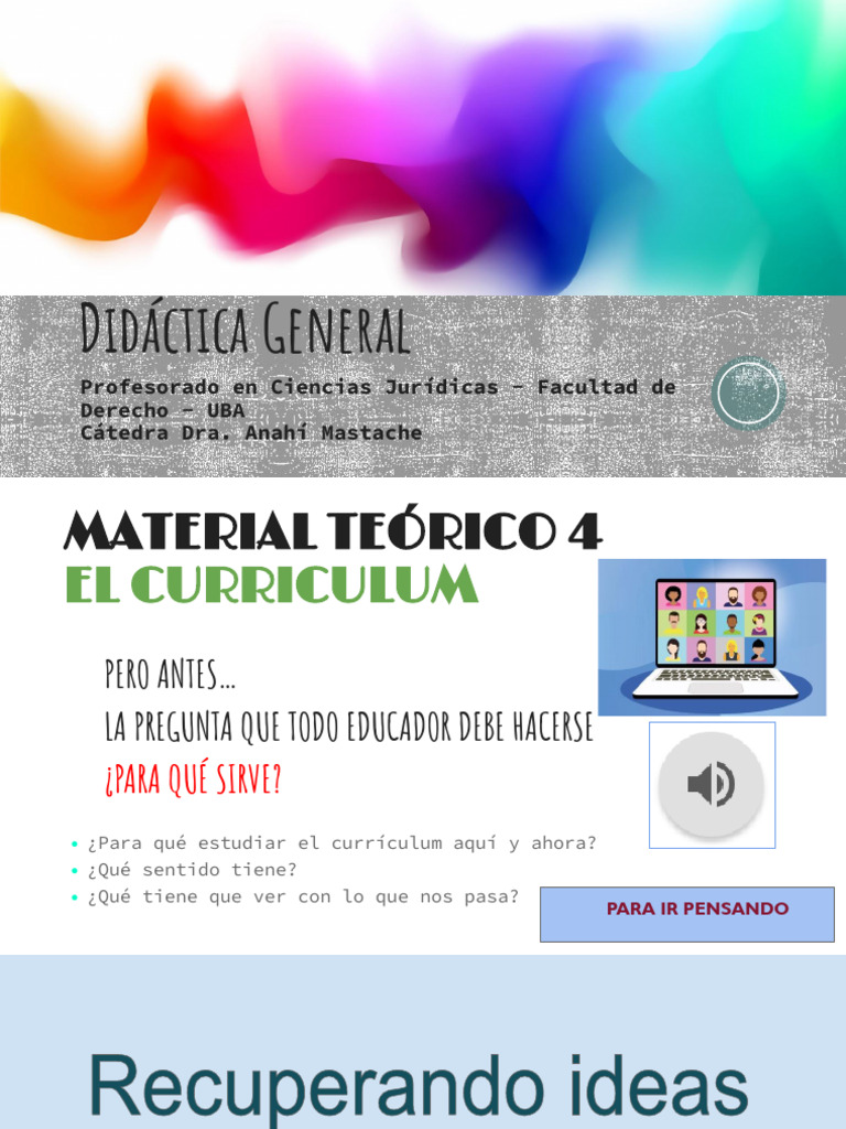Importancia del Currículum en Educación | PDF | Plan de estudios ...
