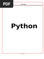 Python Notes - 1