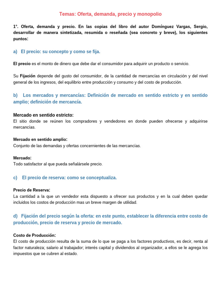 Economía de Mercado y Competencia | PDF | Monopolio | Mercado (economía)