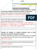 Revisão 9º Ano Dg. - Exercicio Oracoes Coordenadas