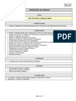 MODELO - Técnico de Laboratório - Descrição de Cargo