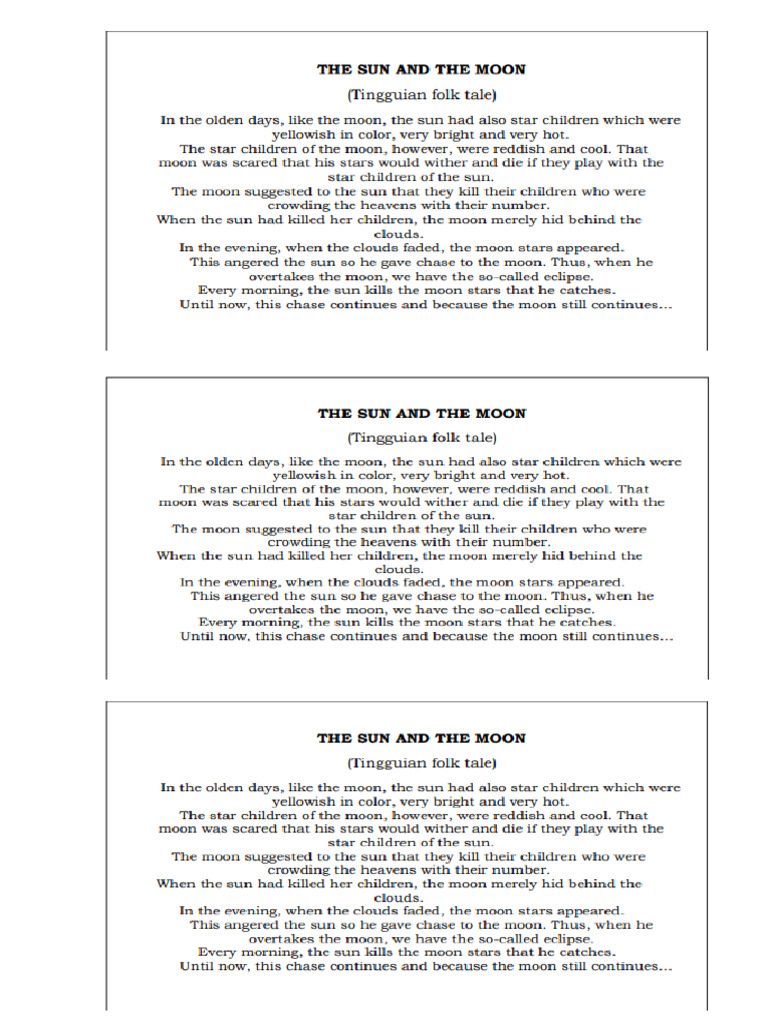 The Sun and The Moon | PDF