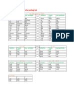 Irregular Verbs Ending List