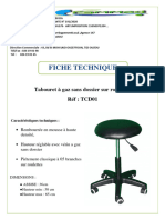 Tabouret A Gaz Sans Dossier