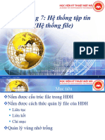 Chương 7 Hệ thống tập tin