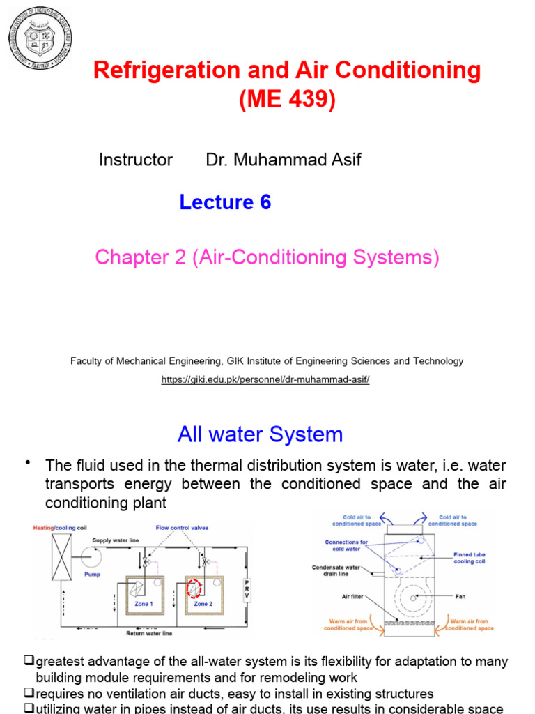 Air Conditioning Systems Overview | PDF | Air Conditioning | Chemical ...