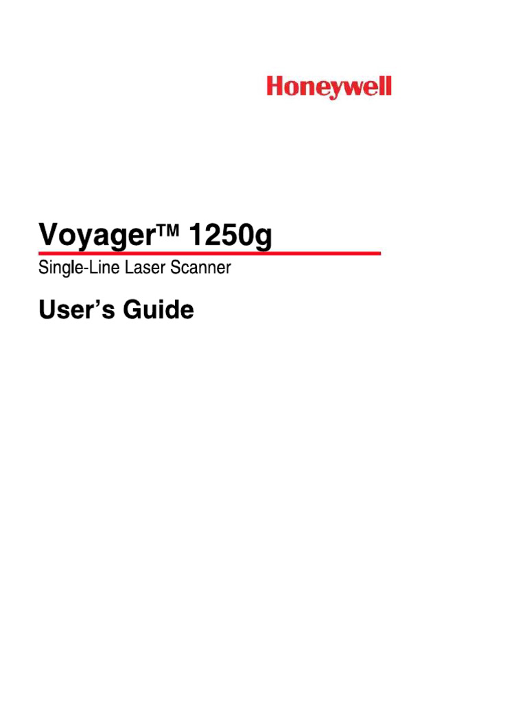 Honeywell Voyager 1250g Manual | PDF