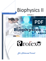 Lecture 1 Biophysics II