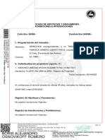 Certificado de Hipotecas y Gravamenes