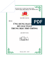 Ứng Dụng Ðạo Hàm Ðể Giải Toán