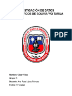 Investigación de Datos Demográficos de Bolivia Tarija