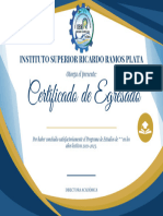Certificado Diploma de Aprovechamiento Formal Azul