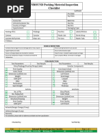 Pre Dispatch Checklist Format | PDF