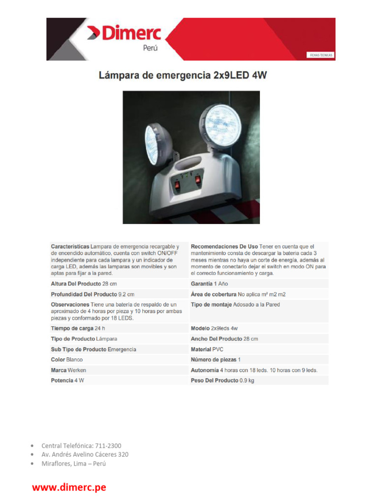 Luces Emergencia Werken PDF