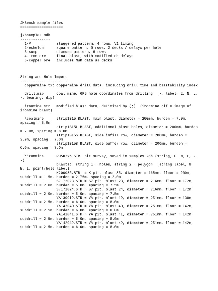 JKBench Sample Files Overview | PDF | Technology & Engineering