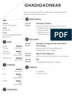 Shubham Ghadigaonkar Resume